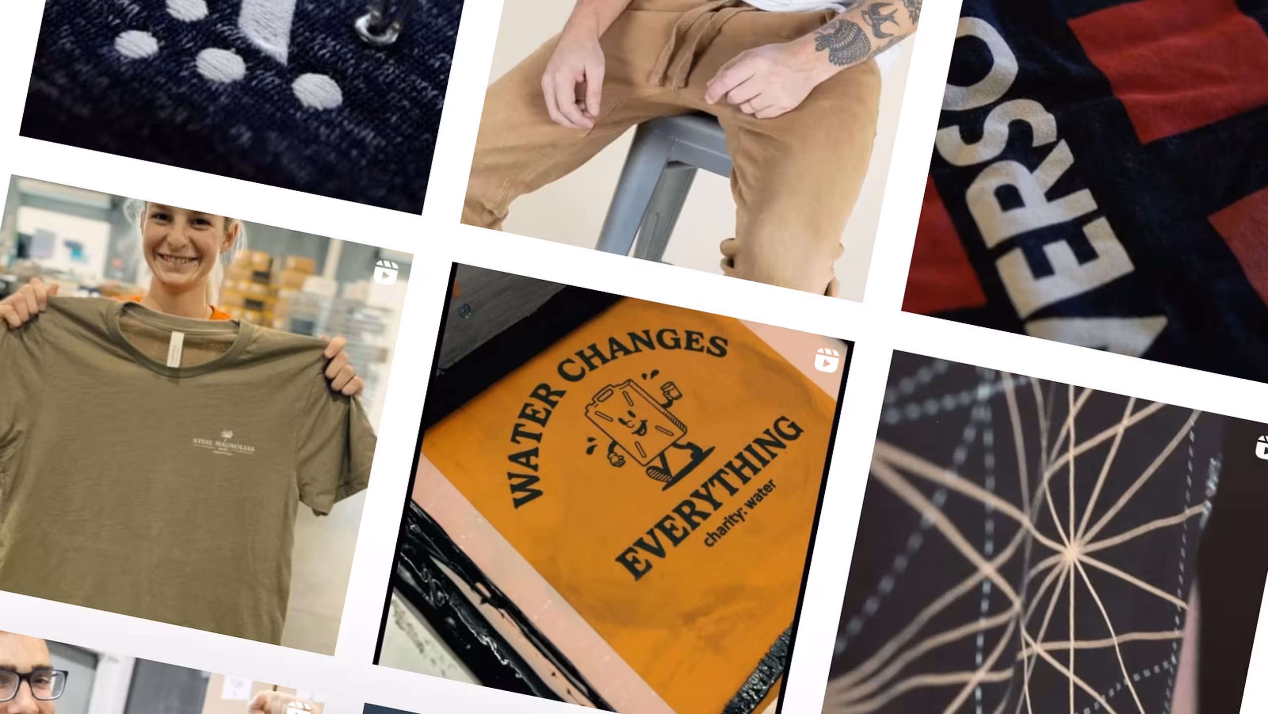 Close-up view of Real Thread Instagram feed