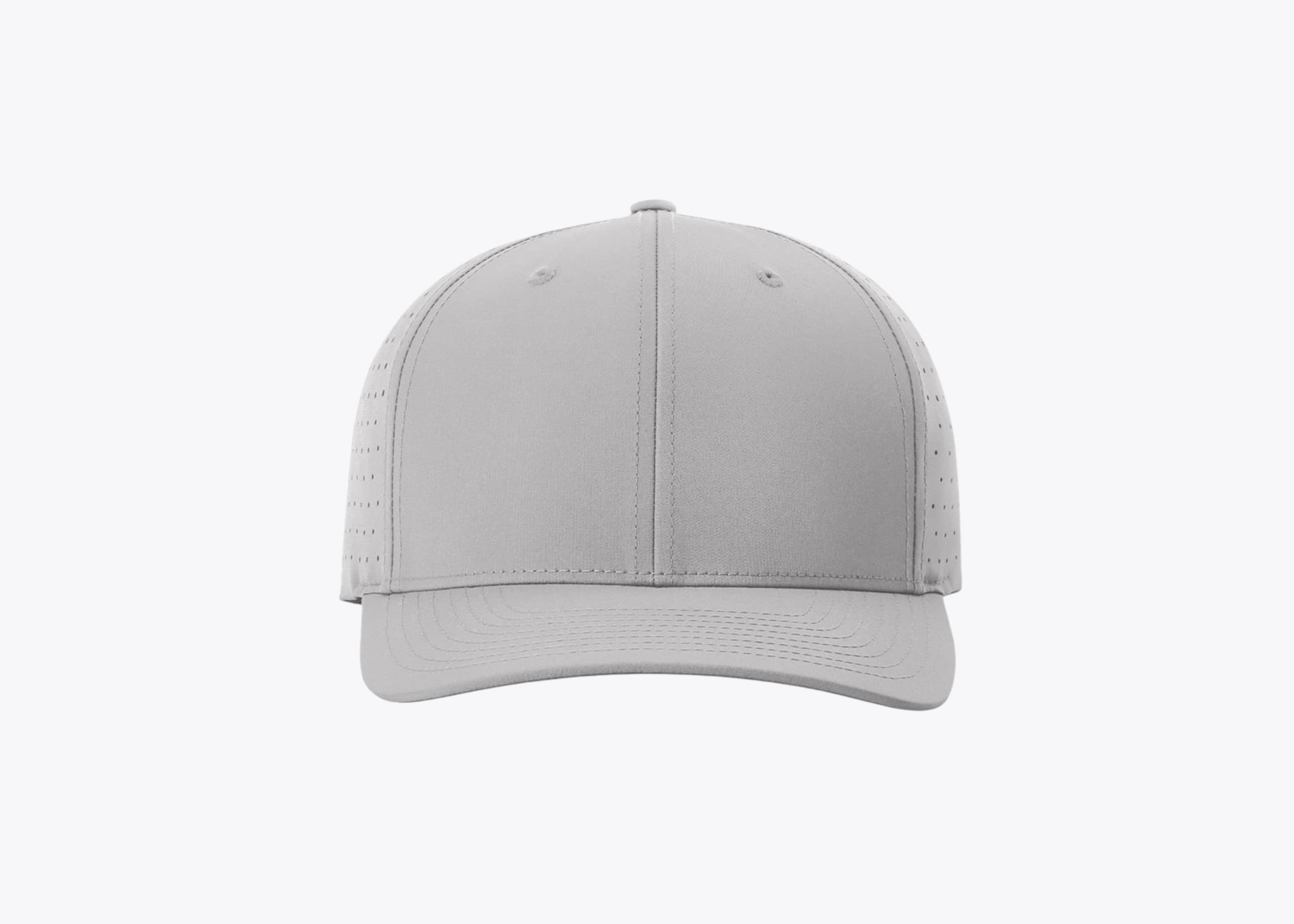 Richardson 632 Laser Perf R-Flex Cap in Grey (size:m/l, view:front)